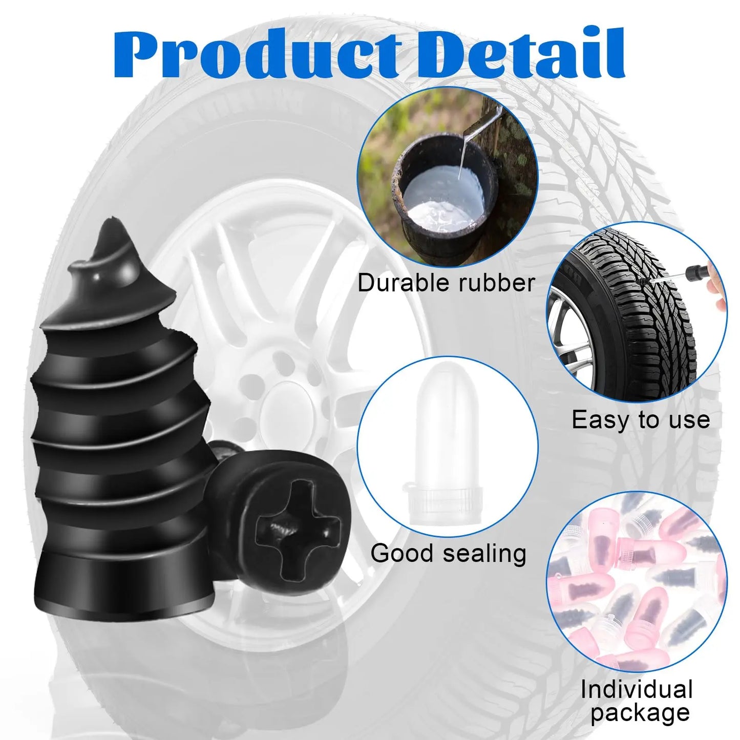 Be Ready Before It Happens — 60PCS Emergency Tire Rescue Plugs Kit