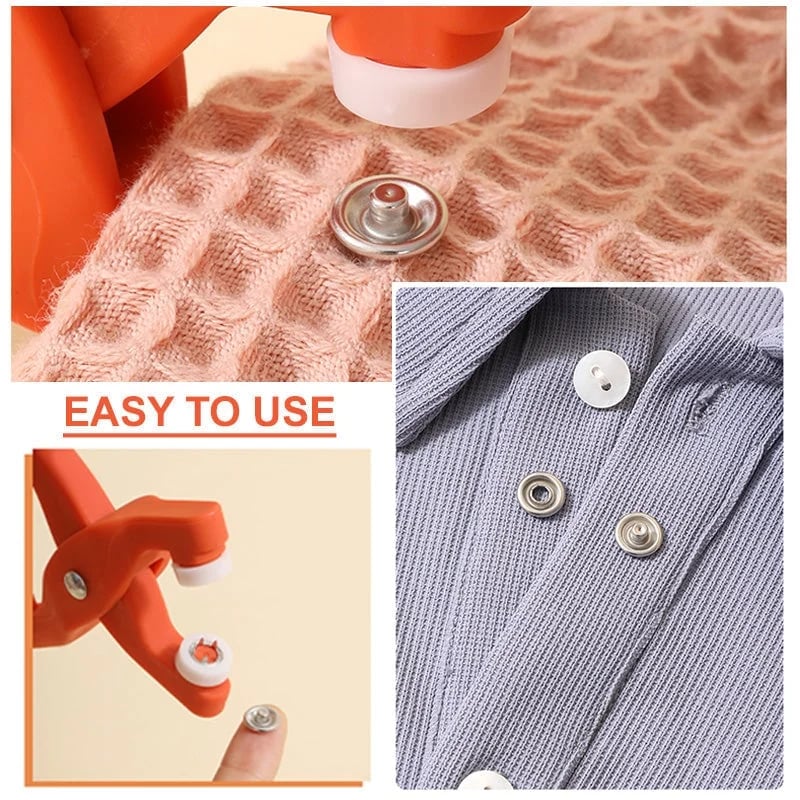 No-Sew Snap Button Tool Kit – Quick Fix for Clothes & Fabric 🔧✨