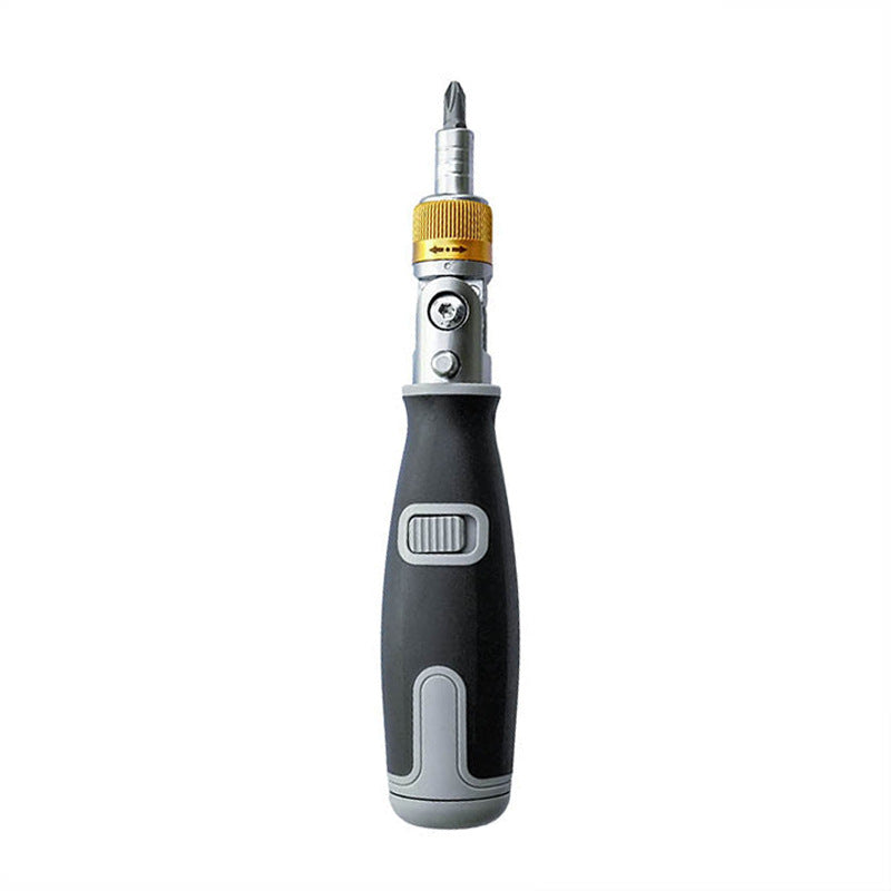 10 in 1 Ratchet Screwdriver Set, Household Bendable Ratcheting Screwdriver with Magnetic Bit for Easy Assembly, There is a Screwdriver Compartment Inside the Handle.