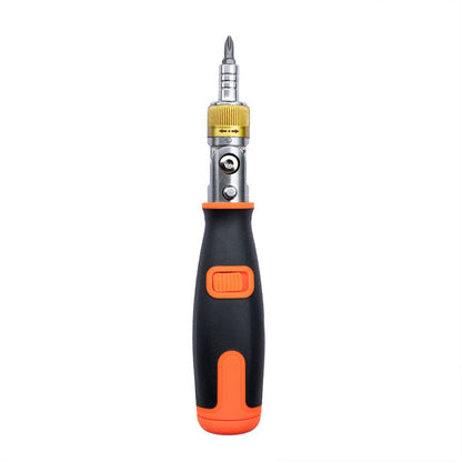 10 in 1 Ratchet Screwdriver Set, Household Bendable Ratcheting Screwdriver with Magnetic Bit for Easy Assembly, There is a Screwdriver Compartment Inside the Handle.