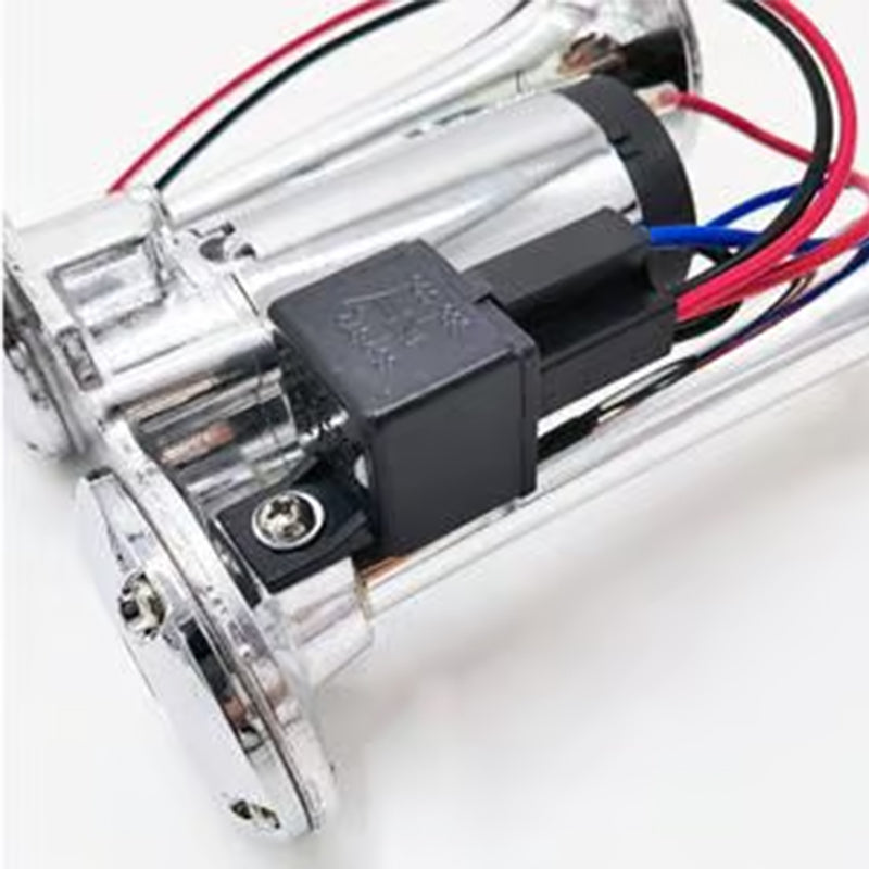 🔊2026 Upgraded Thunder Alert Dual Horn Kit – Ultra Loud 130dB Safety Sound System with Mini Compressor | Quick Install for Cars, Trucks, Boats & Home Security